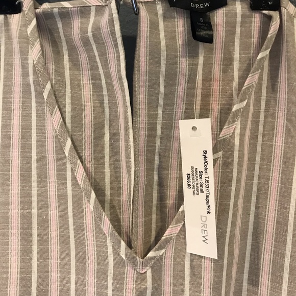 Drew Taupe striped jumpsuit NWT - Picture 3 of 7